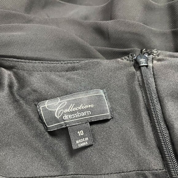 Dressbarn Collection Women's black ruffle Dress - Size 10 - Picture 5 of 5